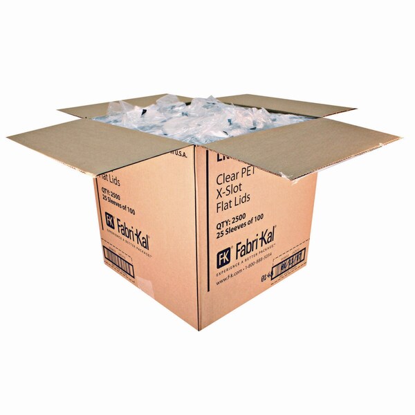 Fabri-Kal Kal-Clear/Nexclear Drink Cup Lids, Fits 9-10 oz Cold Cups, Clear, 2500PK - 9508053
