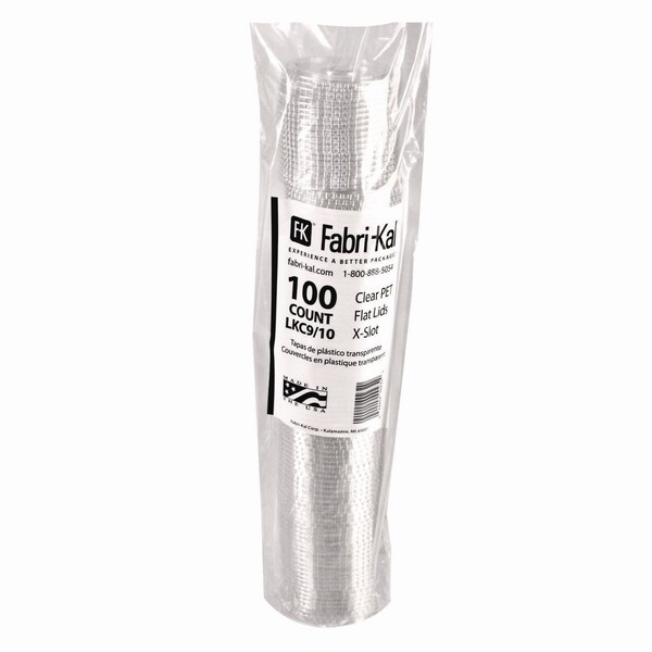 Fabri-Kal Kal-Clear/Nexclear Drink Cup Lids, Fits 9-10 oz Cold Cups, Clear, 2500PK - 9508053