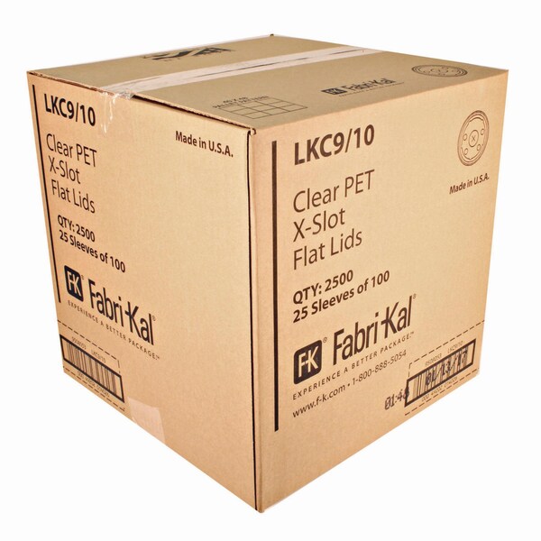 Fabri-Kal Kal-Clear/Nexclear Drink Cup Lids, Fits 9-10 oz Cold Cups, Clear, 2500PK - 9508053