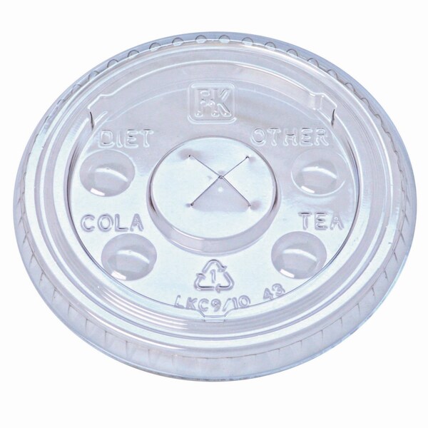 Fabri-Kal Kal-Clear/Nexclear Drink Cup Lids, Fits 9-10 oz Cold Cups, Clear, 2500PK - 9508053
