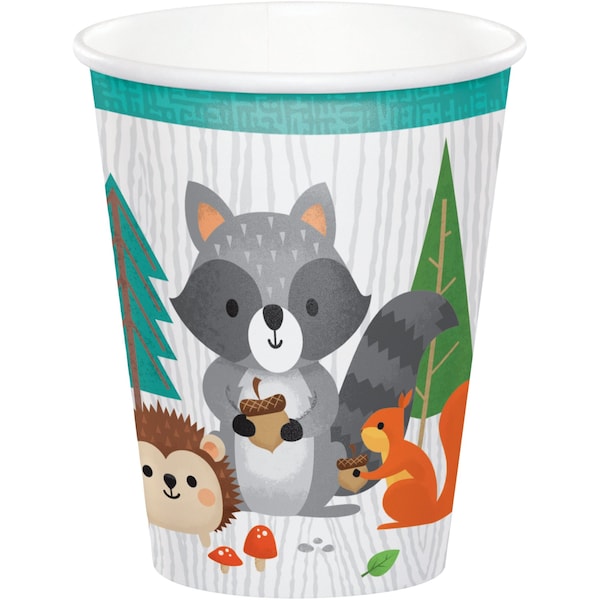 Creative Converting Wild One Woodland Paper Cups, 9oz, 96PK - 343967