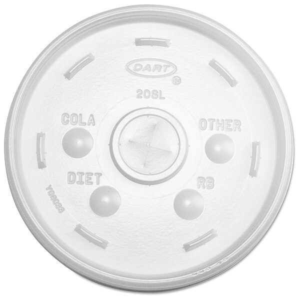 Dart Disp Hot/Cold Cup Lid, 5 oz-32 oz, PK1000 - 20SL
