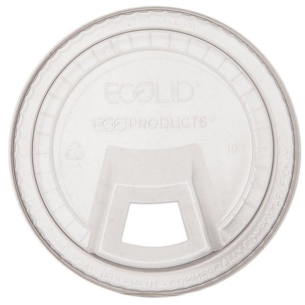 Ecoproducts EP-FL Eco-Products Cold Cup Sip Lid 9-24 oz. Renewable & Compostable, 50PK - EP-FLCS