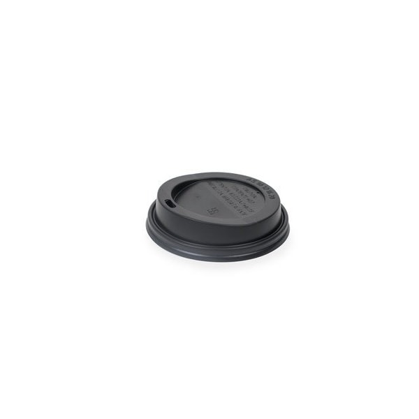 Amenity Services Cup Lids, Black Hot Cup Lid, 1, 1000PK - 8621625