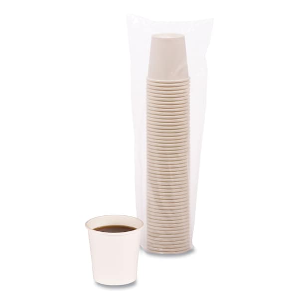 Zoro Select Paper Hot Cups, 4 oz, White, PK1000 - BWKWHT4HCUP