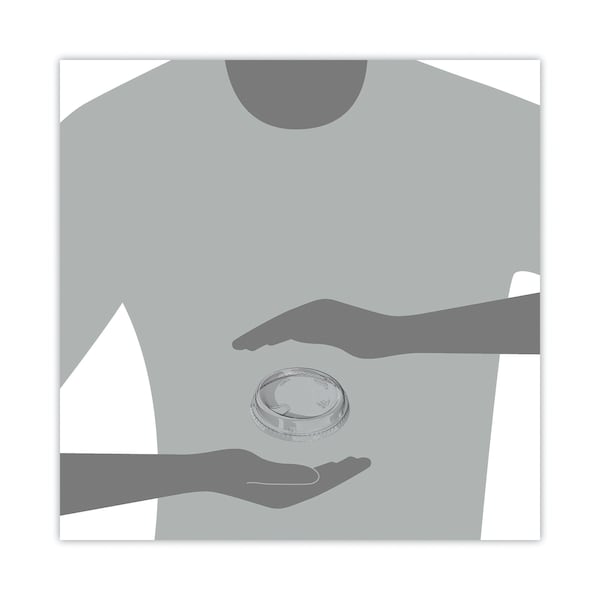 Dart Prima Strawless Plastic Lids, Fits 12-26 oz Cups, Clear, PK1000 - 626NSL
