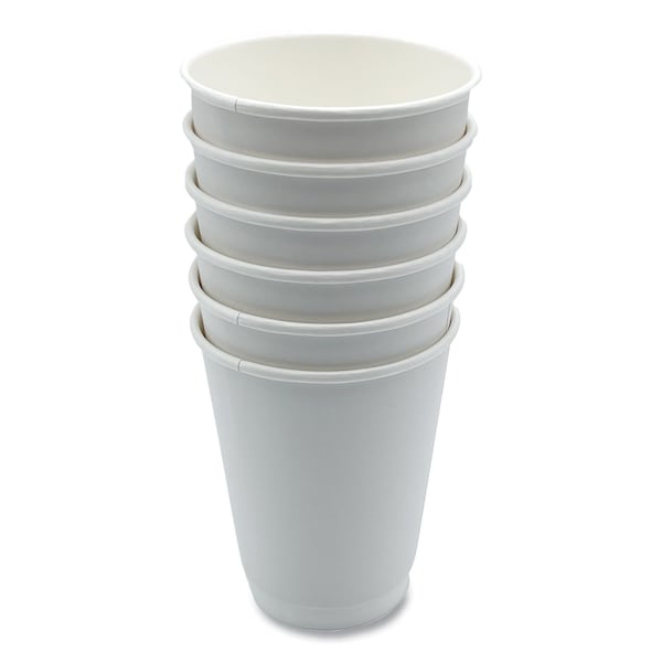 Boardwalk Paper Hot Cups, Double-Walled, 12 oz, White, 500PK - BWKDW12HCUP