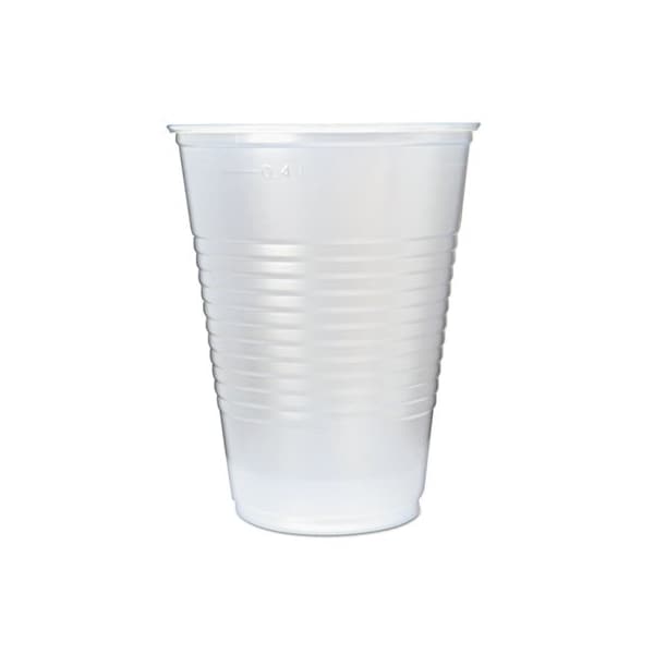 Fabri-Kal RK RIBBED COLD DRINK CUPS, 16OZ, TRANSLUCENT, 50/SLEEVE, 20 SLEEVES/CARTON, PK1000 - RK16