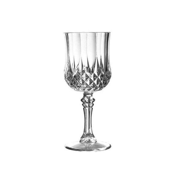 Smarty Had A Party 8 oz. Crystal Cut Plastic Wine Glasses (48 Glasses), 48PK - 1704-CASE