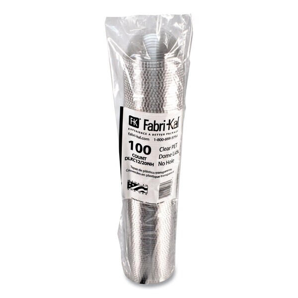 Fabri-Kal Kal-Clear/Nexclear Drink Cup Lids, Dome Lid with 1 in. Hole, Fits 12 to 20 oz Cold Cups, Clear, 1000PK - 9508057