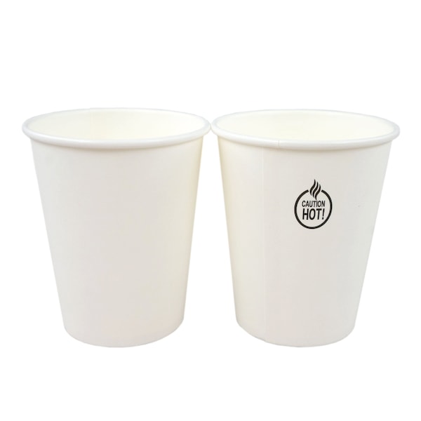 Abena Hot Cup, Abena, 9 cm, white, PE/paperboard, 8 oz (Lid is Item # 5197) - 1999910089