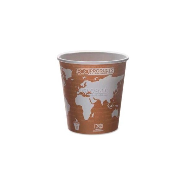 Eco-Products Eco-Products Hot Paper Cups, World Art, 10 Oz. Plant-Based Resin Inner Lining - ECOEPBHC10WA