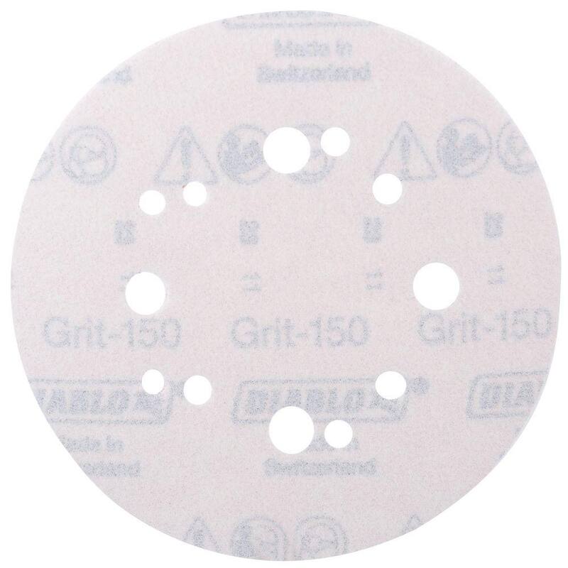 DIABLO 5 pulgadas 150-Grit Hook and Lock Discos de Lijado ROS - DCD050150H50G