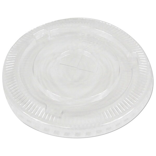 Zoro Select PET Cold Cup Lids, Fits 14 oz to 24 oz Plastic Cups, Clear, PK1000 - BWKPETSTRAW