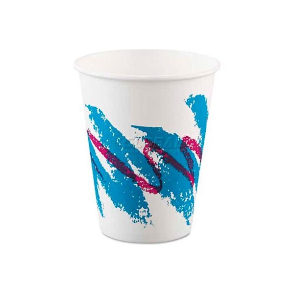 Solo SOLO Jazz Hot Paper Cups, 8 Oz., Polycoated, Jazz Design, 50/Bag - SCC 378JZJ