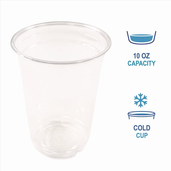 Boardwalk Clear Plastic PET Cups, 10 oz, 50PK - BWKPET10PK