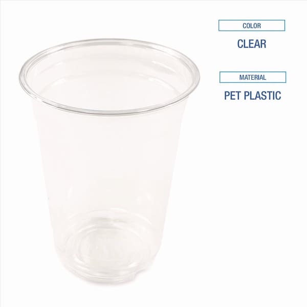 Boardwalk Clear Plastic PET Cups, 10 oz, 50PK - BWKPET10PK