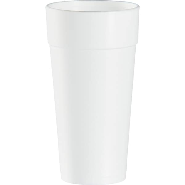 Dart Disposable Hot cup 24 oz. White, Foam, Pk500 - 24J16