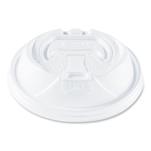 Dart Optima Reclosable Lids for Paper Hot Cups, Fits 12 oz to 24 oz Cups, White, 1200PK - OPT1224TG