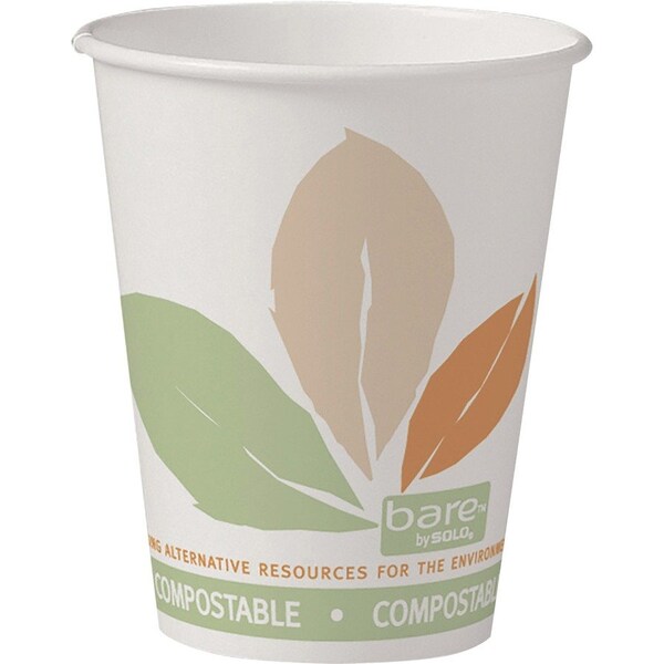 Solo Bare Eco-Forward Paper Hot Cups, 8 oz, 1000PK - 378PLAJ723