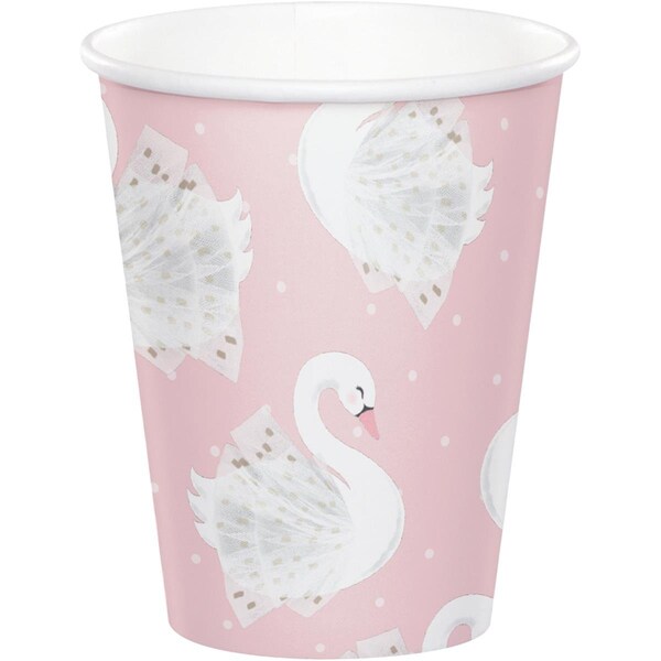 Omg 9 oz Pretty Stylish Swan Paper Cup, 8 Count, 12PK - OM2986983