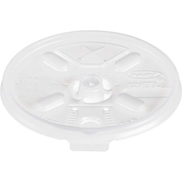 Dart Container Lift-N-Lock Cup Lid, 12oz., 1000PK, White - DCC12FTLS