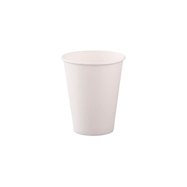 Gec Single-Sided Poly Paper Hot Cups, 8 oz, White, 50/Bag, 20 Bags/Carton - SCC378W2050