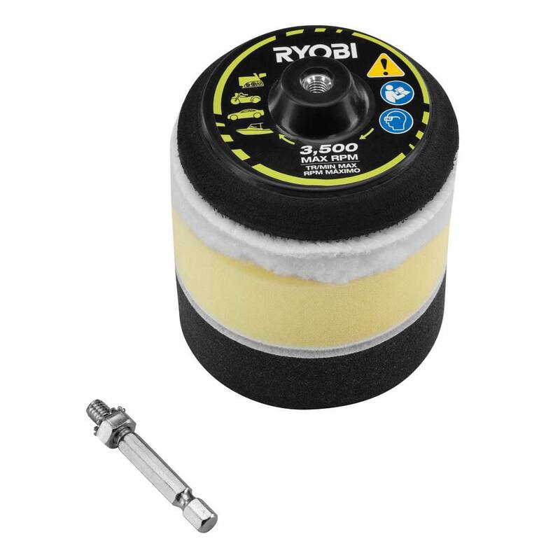 Set de accesorios para pulir y pulir con taladro RYOBI (4 piezas) - A92402