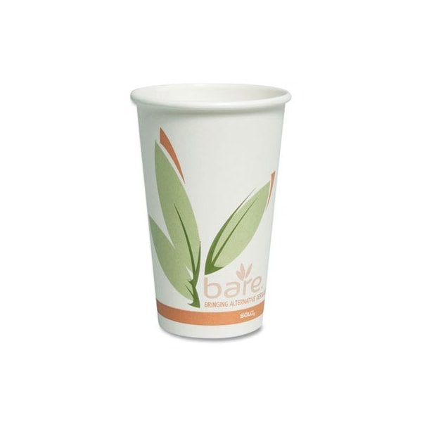 Dart Bare By Solo Eco-Forward Recycled Content Pcf Paper Hot Cups, 16 Oz, 1000PK - 316RC