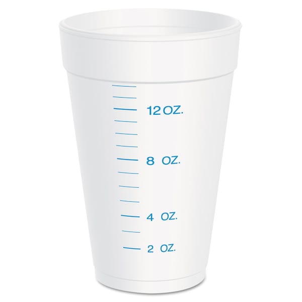 Dart Graduated Foam Medical Cups, 16 oz, White, PK1000 - 16J16GRA