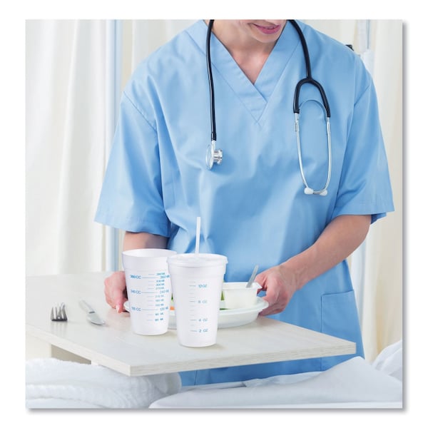 Dart Graduated Foam Medical Cups, 16 oz, White, PK1000 - 16J16GRA