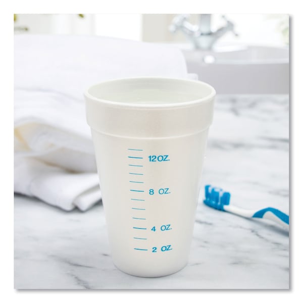Dart Graduated Foam Medical Cups, 16 oz, White, PK1000 - 16J16GRA