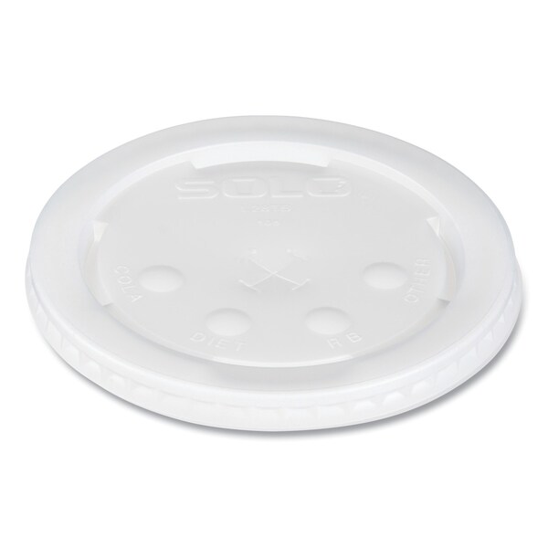 Dart Polystyrene Plastic Flat Straw-Slot Cold Cup Lid, For 28oz Cup, PK2000 PK - L28BNR-0100