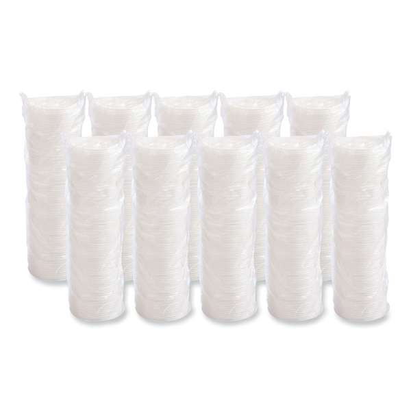 Dart Cup Lid for 6-10 oz., Lift/Lock, White, Pk1000 - DCC 8FTL