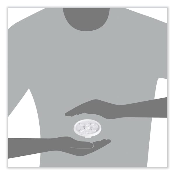 Dart Cup Lid for 6-10 oz., Lift/Lock, White, Pk1000 - DCC 8FTL