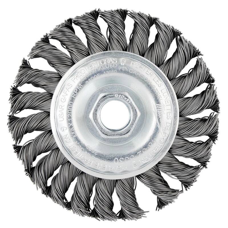 Rueda de alambre trenzado completo de acero al carbono de 4 pulgadas de Milwaukee - 48-52-5030