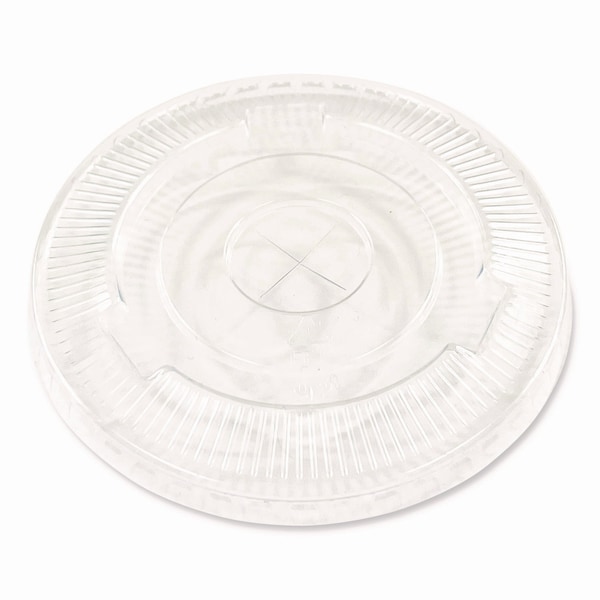 Boardwalk Crystal-Clear Cold Cup Straw-Slot Lids, Fits 9 to 10 oz PET Cups, 1000PK - BWKPET910STRAW