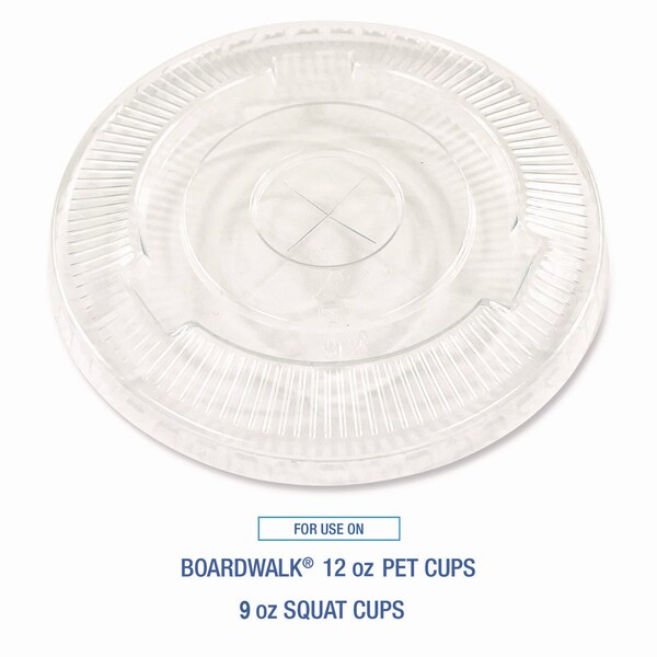 Boardwalk Crystal-Clear Cold Cup Straw-Slot Lids, Fits 9 to 10 oz PET Cups, 1000PK - BWKPET910STRAW