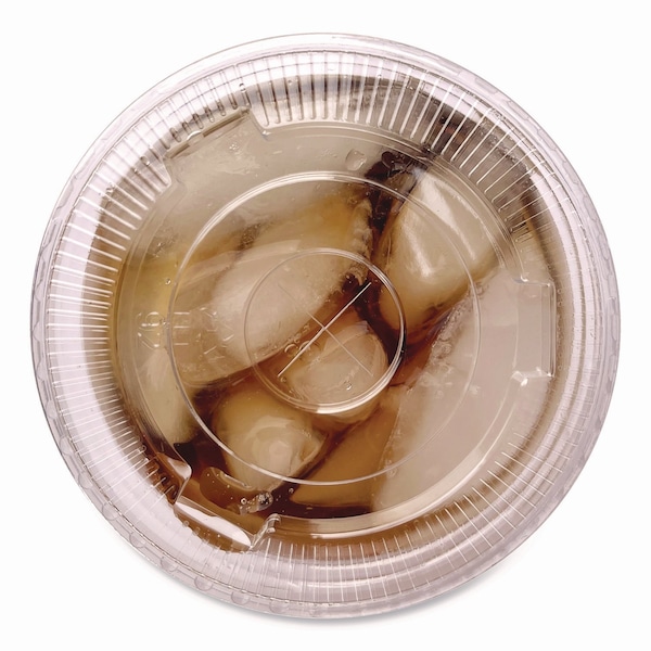 Boardwalk Crystal-Clear Cold Cup Straw-Slot Lids, Fits 9 to 10 oz PET Cups, 1000PK - BWKPET910STRAW