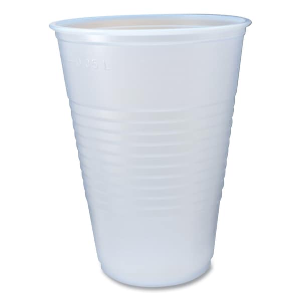 Fabri-Kal RK Ribbed Cold Drink Cups, 14 oz, Clear, 1000PK - 9508030