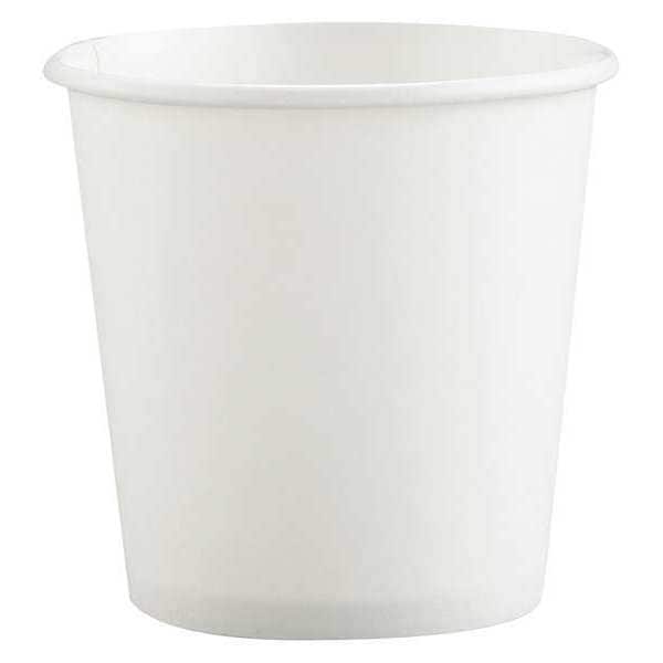 Solo Single-Sided Poly Paper Hot Cups, 4 oz, White, PK1000 - 374W-2050