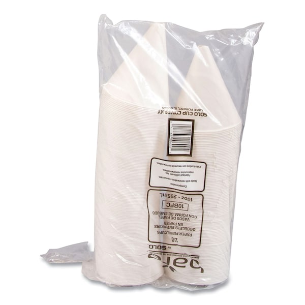 Dart Bare Eco-Forward Treated Paper Funnel Cups, 10oz. White, PK1000 PK - 10BFC-2050