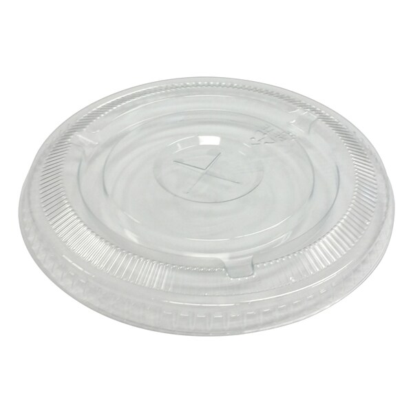 Empress Flat Straw Slot Lid Fits 12/24oz., PK1000 - EPETFL12S