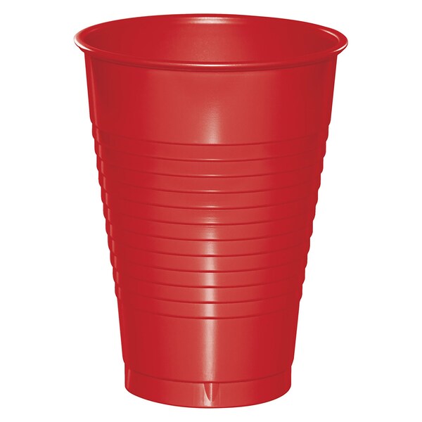 Touch Of Color Classic Red Plastic Cups, 16oz, 240PK - 28103181
