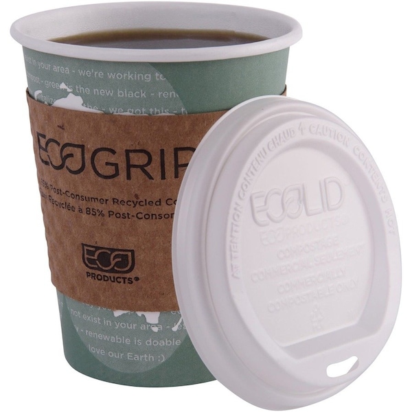 Eco-Products Lid, Cup, Hot, Ecolid 16PK - ECOEPECOLIDW