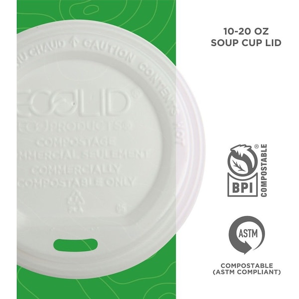 Eco-Products Lid, Cup, Hot, Ecolid 16PK - ECOEPECOLIDW
