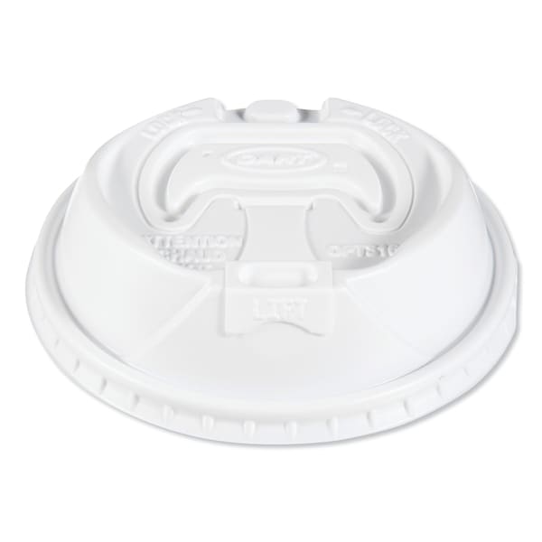 Dart Optima Reclosable Lids for Paper Hot Cups 10-24 oz, White, PK1000 - OPT316