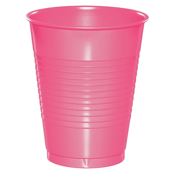 Touch Of Color Candy Pink Plastic Cups, 16oz, 240PK - 28304281