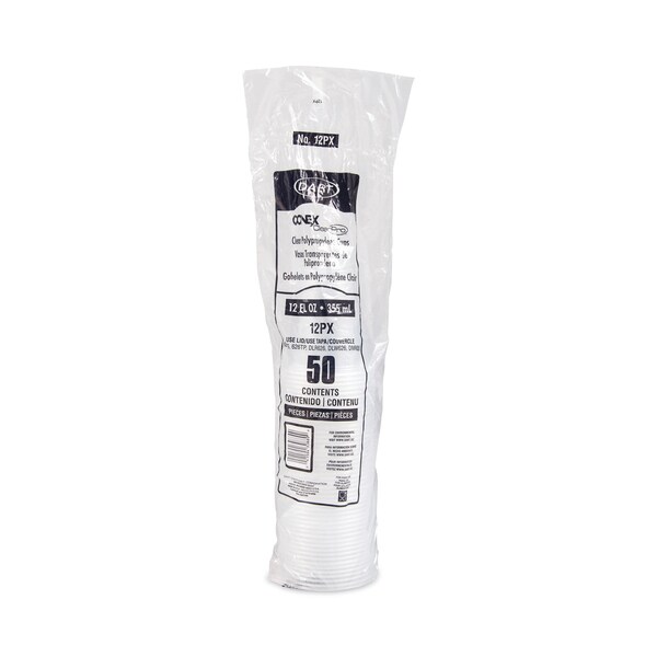 Dart Conex ClearPro Plastic Cold Cups, 12 oz, 50/Sleeve, PK1000 - 12PX