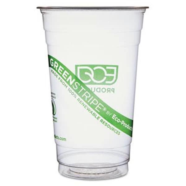 Coolcollectibles EP-CC20-GS GreenStripe Cold Drink Cups - Clear - 20 oz - CO3858620